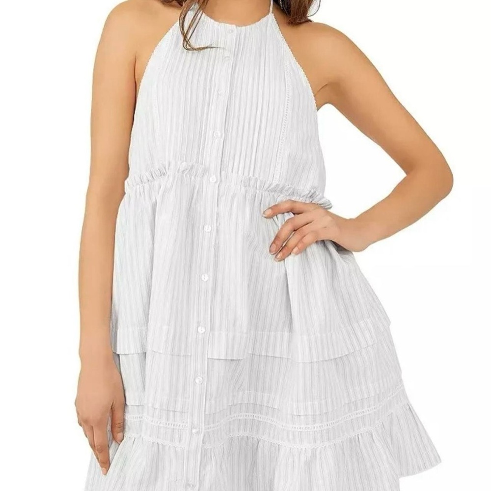 Free People Desert Days Stripe Mini Dress sz L